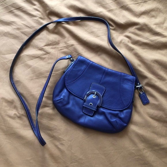 Deep purple coach shoulder bag - Picture 1 of 5